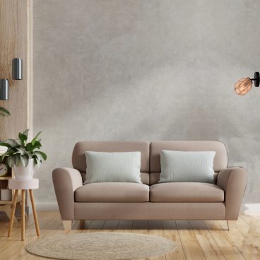 Deze detailfoto toont de warme bruine jute plafondlamp. Perfect voor een landelijke uitstraling in huis.