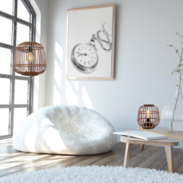 De Nature Trapeze hanglamp in naturel brengt een warme, landelijke sfeer in je interieur. Perfect voor boven de eettafel.