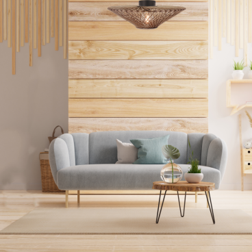 De warme bruine plafondlamp Nature Trapeze brengt een gezellige sfeer in uw interieur. Perfect voor boven de eettafel.