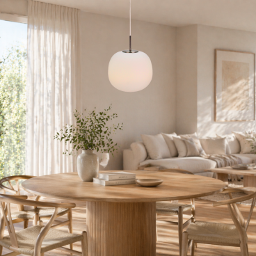 Chericoni Opalino Hanglamp - Ø38 cm H165 cm - Wit - 152043813 - sfeerfoto