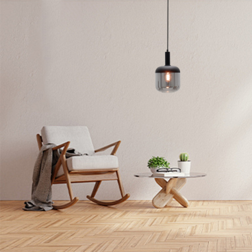 Chericoni Specchio opaco Hanglamp - Ø21 cm H157 cm - Zwart - 152302230 - sfeerfoto