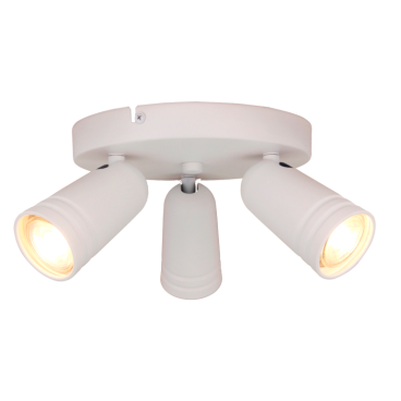 Frisse witte plafondlamp Spero met een industrieel design. Perfect voor het creëren van een moderne sfeer in elke kamer.