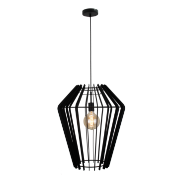 Moderne zwarte hanglamp Tavola met een speelse, elegante uitstraling. Perfect voor sfeervolle verlichting boven de eettafel.