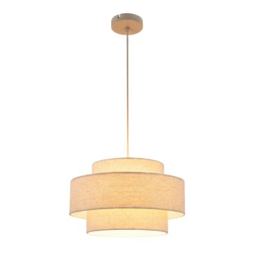 Natuurlijke charme straalt van de Trilo hanglamp in beige en zand. Perfect voor een serene Japandi sfeer in je interieur.