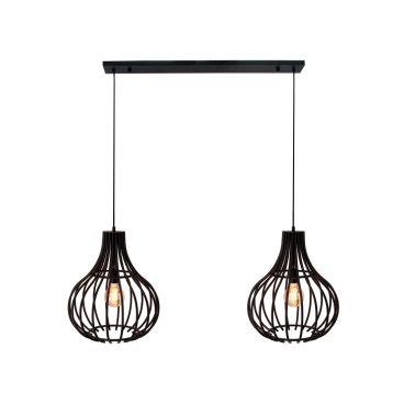 Strakke zwarte hanglamp Goccia voor een moderne uitstraling. Perfect voor een eigentijdse eet- of woonkamer.