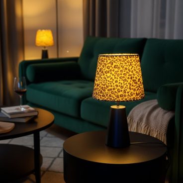 De zwarte Leo tafellamp brengt een tijdloze sfeer in elke ruimte. Ideaal voor een stijlvolle accentverlichting op tafel.